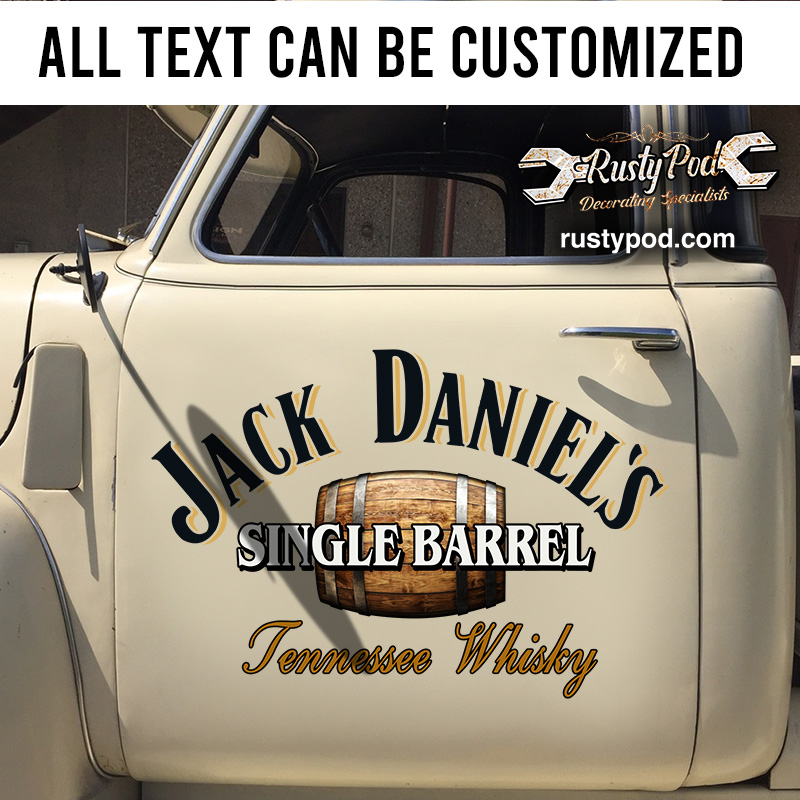 jack daniel's single barrel vinyl sticker 10797